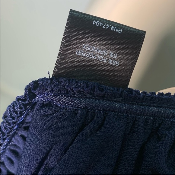 Norma Kamali Sleeveless Side Shirred Dark Blue Navy Maxi Dress Gown - Picture 13 of 14